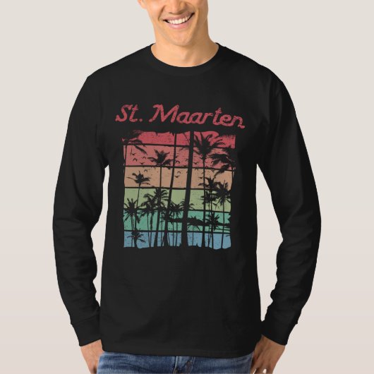 Sint Maarten Rainbow Colors Sint Martin T-shirt (Voorkant)