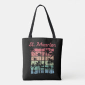 Sint Maarten Rainbow Colors Sint Martin Tote Bag (Achterkant)