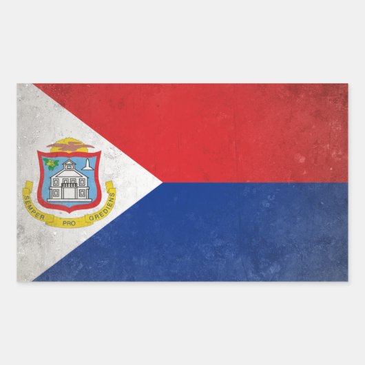 Sint Maarten Rechthoekige Sticker (Voorkant)