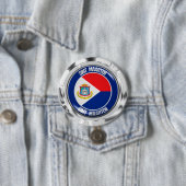 Sint Maarten Rond Embleem Ronde Button 7,6 Cm (In situ)