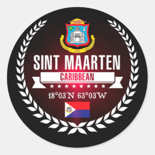Sint Maarten Ronde Sticker