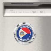 Sint Maarten Round Emblem Magneet (Insitu (Vaatwasser))