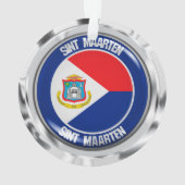 Sint Maarten Round Emblem Ornament (achterkant)