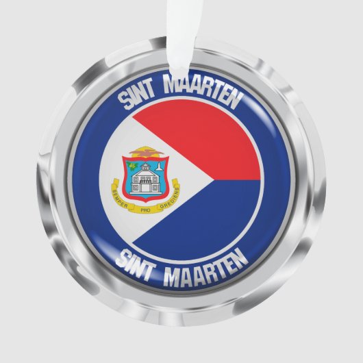 Sint Maarten Round Emblem Ornament (voorkant)