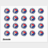 Sint Maarten Round Emblem Ronde Sticker (Vel)