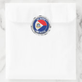 Sint Maarten Round Emblem Ronde Sticker (Tas)