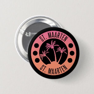 Sint-Maarten Roze en Coral Gradient Sint Martin Ronde Button 5,7 Cm