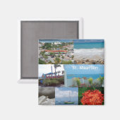 Sint Maarten-Saint Maarten Foto Collage Magneet (Voorkant / Achterkant)