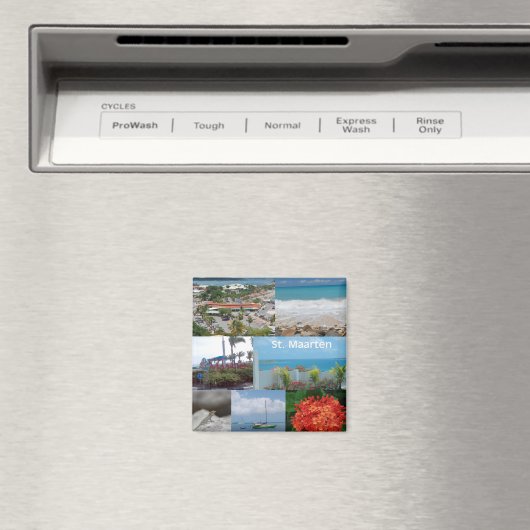 Sint Maarten-Saint Maarten Foto Collage Magneet (Insitu (Vaatwasser))