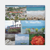 Sint Maarten-Saint Maarten Foto Collage Magneet (Voorkant)