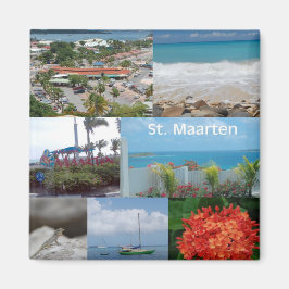 Sint Maarten-Saint Maarten Foto Collage Magneet