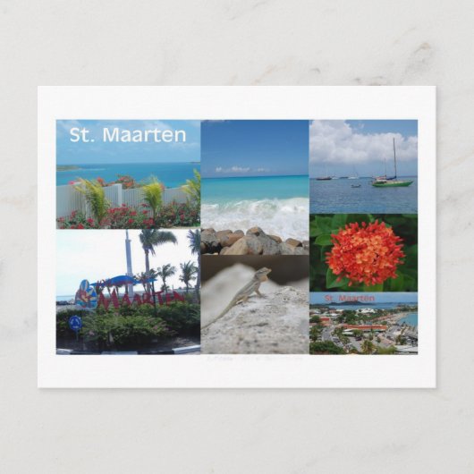 Sint Maarten-Sint-Maarten Fotografie Collage Briefkaart (Voorkant)