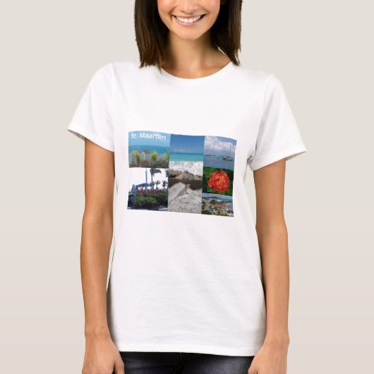 Sint Maarten-Sint-Maarten Fotografie Collage T-shirt