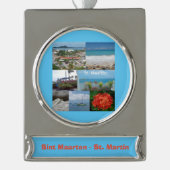 Sint Maarten - Sint-Martin-Ornament Verzilverd Banner Ornament (Voorkant)