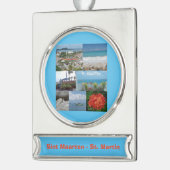 Sint Maarten - Sint-Martin-Ornament Verzilverd Banner Ornament (Links)