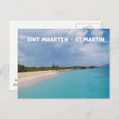 Sint Maarten - St. Martin Beach Scene Briefkaart (Voorkant / Achterkant)