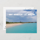 Sint Maarten - St. Martin Beach Scene Briefkaart (Voorkant / Achterkant)