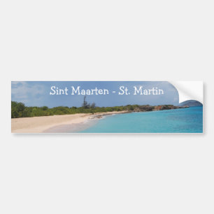 Sint Maarten - St. Martin Beach Scene Bumpersticker