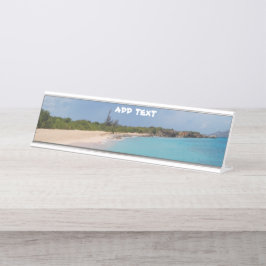 Sint Maarten - St. Martin Beach Scene Bureau Naambordje