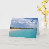 Sint Maarten - St. Martin Beach Scene Kaart (Gele Bloem)