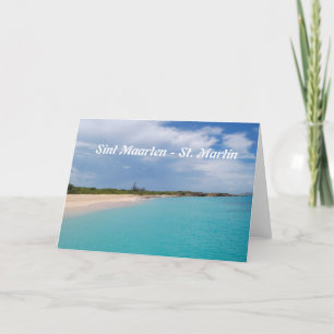 Sint Maarten - St. Martin Beach Scene Kaart