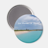 Sint Maarten - St. Martin Beach Scene Magneet (Voorkant / Achterkant)