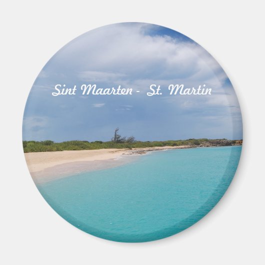 Sint Maarten - St. Martin Beach Scene Magneet (Voorkant)