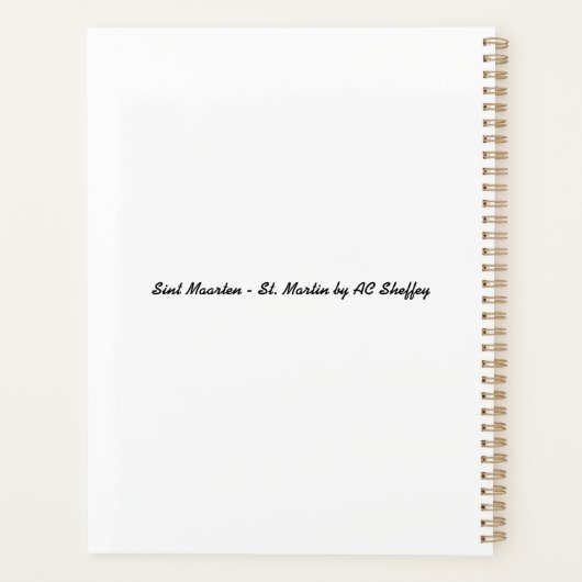 Sint Maarten - St. Martin Beach Scene Planner (Achterkant)