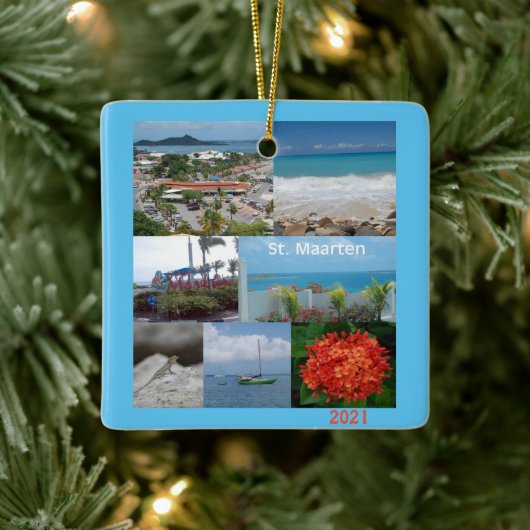 Sint Maarten - St. Martin Keramisch Ornament (Boom)