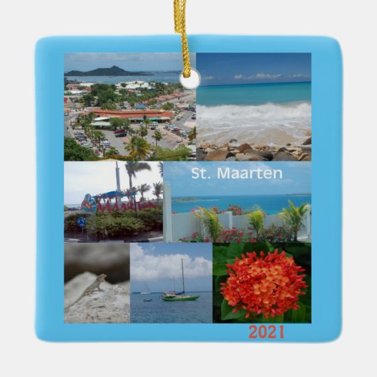 Sint Maarten - St. Martin Keramisch Ornament (Voorkant)