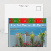 Sint Maarten - St. Martin Ocean Blue Seascape Feestdagenkaart (Voorkant / Achterkant)