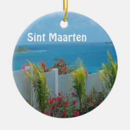 Sint Maarten - St. Martin Ocean Blue Seascape Keramisch Ornament