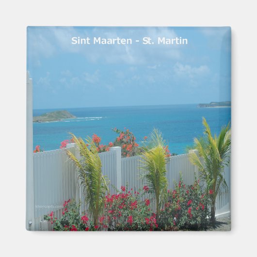 Sint Maarten - St. Martin Ocean Blue Seascape Magneet (Voorkant)