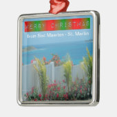 Sint Maarten - St. Martin Ocean Blue Seascape Metalen Ornament (Links)
