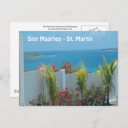 Sint Maarten - St. Martin Ocean Blue Seascape Post Briefkaart (Voorkant / Achterkant)