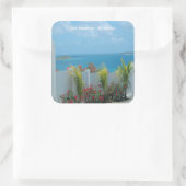 Sint Maarten - St. Martin Ocean Blue Seascape Vierkante Sticker (Tas)