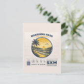 Sint Maarten SXM Oude Reis Badge Briefkaart (Staand voorkant)
