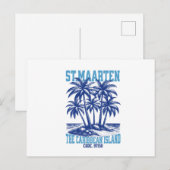 Sint Maarten, Tropisch Eiland Caraïben Briefkaart (Voorkant / Achterkant)