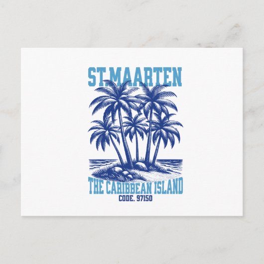 Sint Maarten, Tropisch Eiland Caraïben Briefkaart (Voorkant)