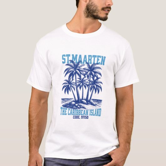 Sint Maarten, Tropisch Eiland Caraïben T-shirt (Voorkant)