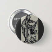 Sint-Maarten van Tours Graveerkunst Ronde Button 5,7 Cm (Voorkant /achterkant)