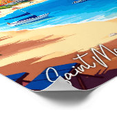 Sint Maarten vintage reisillustratie Poster (Hoek)