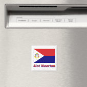 Sint Maarten Vlag met Naam Magneet (Insitu (Vaatwasser))