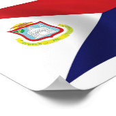 Sint Maarten Vlag Poster Print (Hoek)