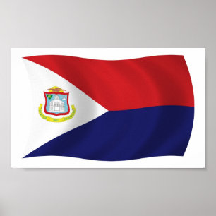 Sint Maarten Vlag Poster Print