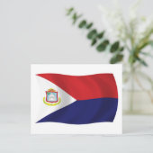 Sint Maarten Vlag Postkaart (Staand voorkant)