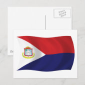 Sint Maarten Vlag Postkaart (Voorkant / Achterkant)