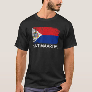Sint Maarten Vlag Vintage Made in Sint Maarten Gif T-shirt