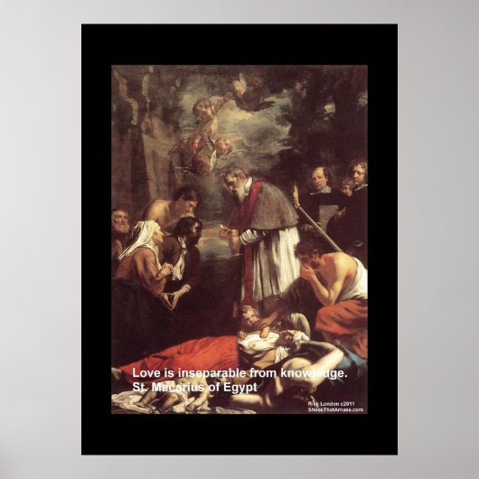Sint-Macarius van het Egyptische Poster van liefde (Voorkant)