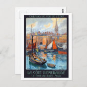  Sint-Malo Emerald Coast Frankrijk Reis Briefkaart (Voorkant / Achterkant)